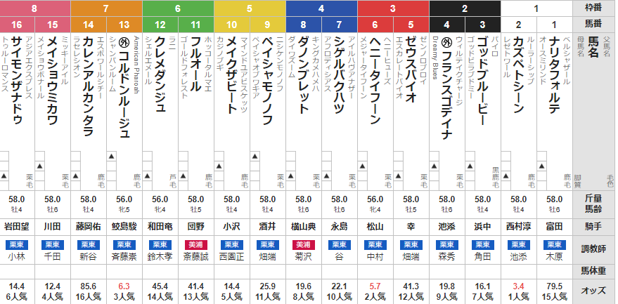 月曜中京11R JRA70周年アニバーサリーS 予想