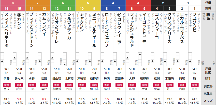 日曜中山8R ３歳上１勝クラス　予想　～３連複45.0倍的中～