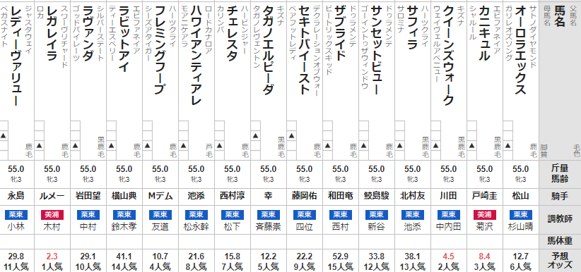 ローズS　2024 出走馬全頭分析