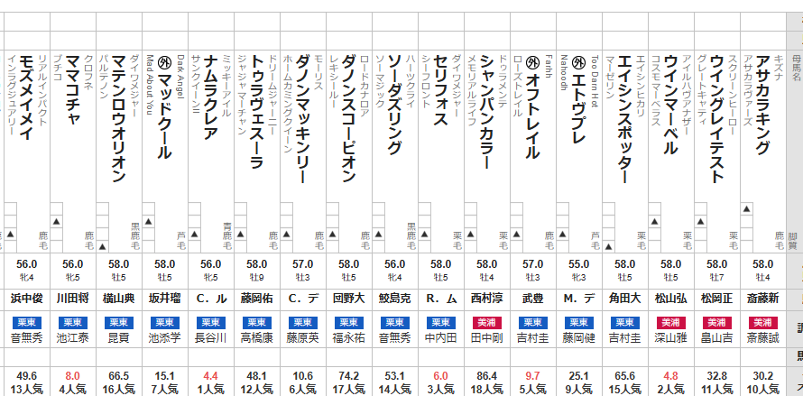 阪神カップ 2024 出走馬全頭分析