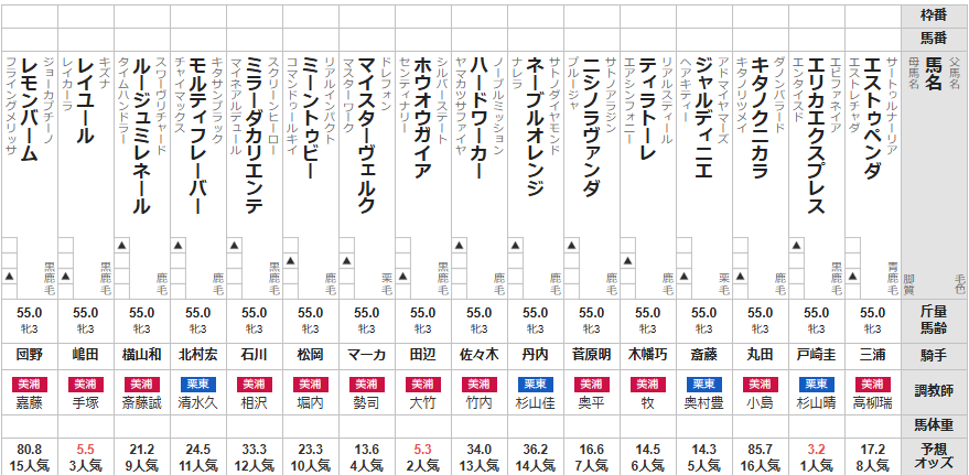 フェアリーS 2025 出走馬全頭分析