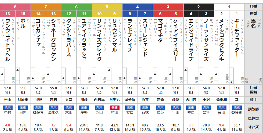 日曜中京3R 3歳未勝利　予想 ～3連複31.4倍＆単複5.0倍的中～