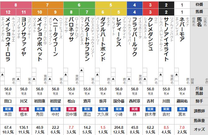 土曜京都11R 舞鶴ステークス　予想